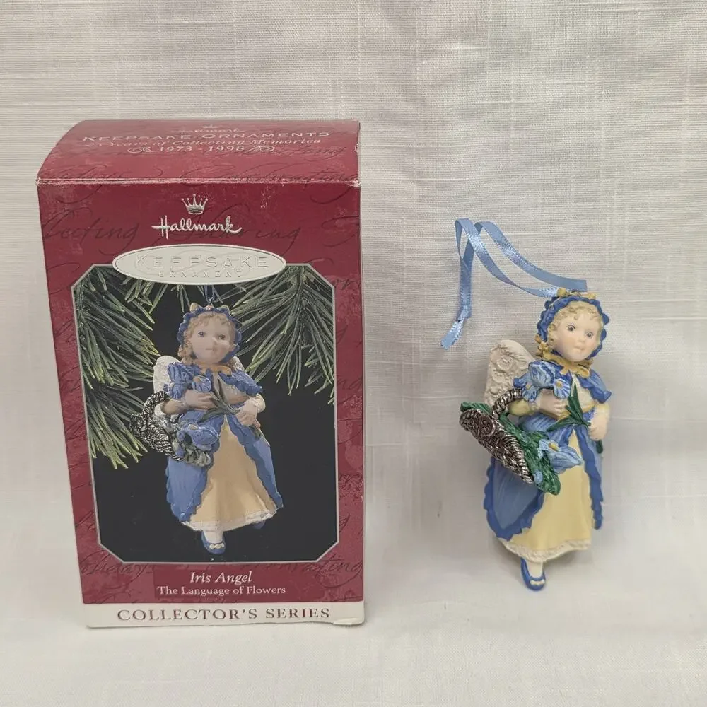 Hallmark Keepsake Ornament 1998 Iris Angel Language of Flowers Collector’s Serie
